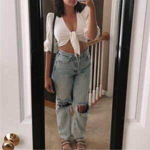 Express Tie Front Crop Top